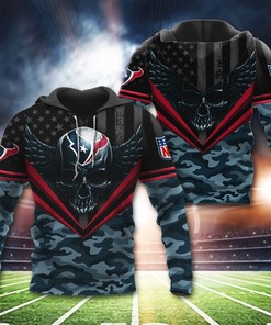 Houston Texans Snoopy 3D All Over Print Zip Up Hoodie