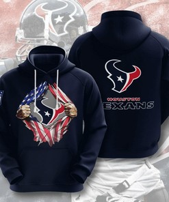 Houston Texans White Blue 3D All Over Print Zip Up Hoodie