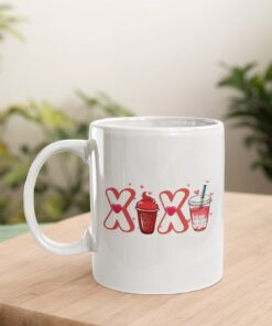 Hug Kisses Mug, Valentine Day Mug, Mug Valentine Day, Love Mug, Valentines Day Tea Mug, Valentines Day Gift