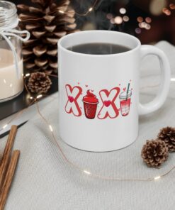 Hug Kisses Mug, Valentine Day Mug, Mug Valentine Day, Love Mug, Valentines Day Tea Mug, Valentines Day Gift