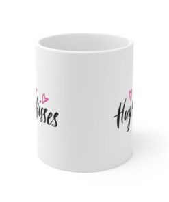 Hugs and Kisses Hearts Mug, Valentines Day Coffee Mug, Valentines Day Mug, Valentines Gift, Valentine Mug, Valentine Gift
