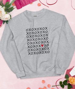 Hugs and Kisses Unisex Sweatshirt, Valentine Shirt, Sweetheart Matching Shirts