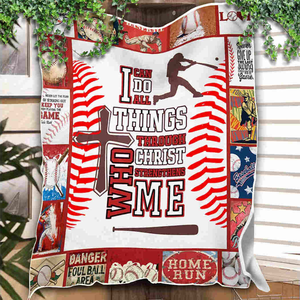 I Love Baseball Blanket, Quote I Can Do All Things