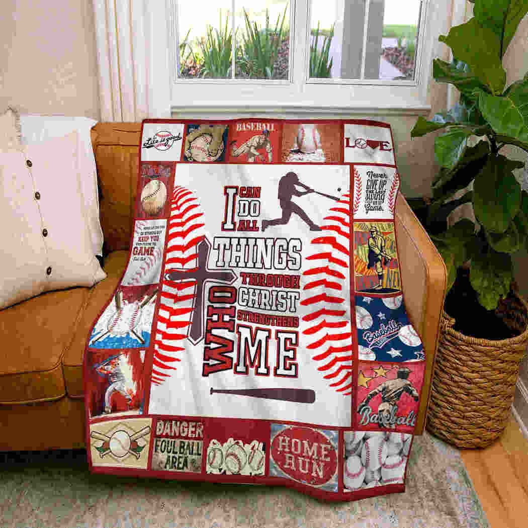 I Love Baseball Blanket, Quote I Can Do All Things