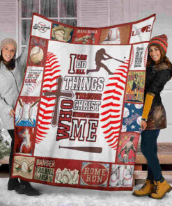I Love Baseball Blanket, Quote I Can Do All Things