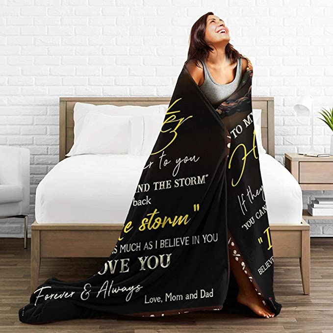 I Love You Baseball, To My Daughter " I Am Storm" Blanket, Décor Home