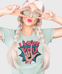 I Love You Shirt, Sign Language Retro Design Unisex Tshirt, Asl I Love You Gift, Valentines Day