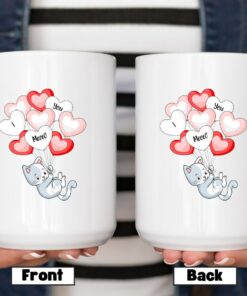 I Meow You, Cat Mug, Couples Gift, Unisex Gift, Cat Lovers, Valentines Day Gift, Large Mug, Couples Gifts