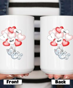 I Meow You, Cat Mug, Couples Gift, Unisex Gift, Cat Lovers, Valentines Day Gift, Large Mug, Couples Gifts