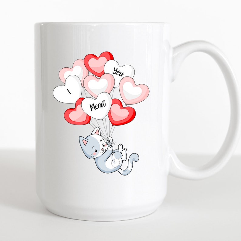 I Meow You, Cat Mug, Couples Gift, Unisex Gift, Cat Lovers, Valentines Day Gift, Large Mug, Couples Gifts