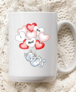 I Meow You, Cat Mug, Couples Gift, Unisex Gift, Cat Lovers, Valentines Day Gift, Large Mug, Couples Gifts