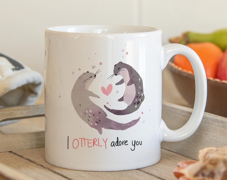 I Otterly Adore You Mug, Valentines Gift, Anniversary Gift, Gift For Her, Valentines Day, Valentines Day Gift, Gift For Wife