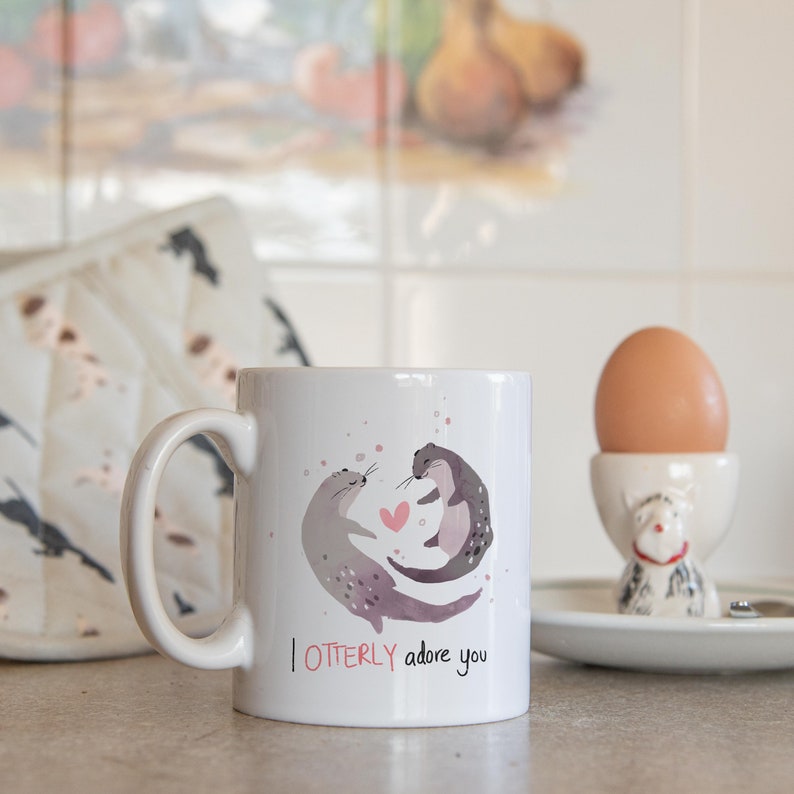 I Otterly Adore You Mug, Valentines Gift, Anniversary Gift, Gift For Her, Valentines Day, Valentines Day Gift, Gift For Wife