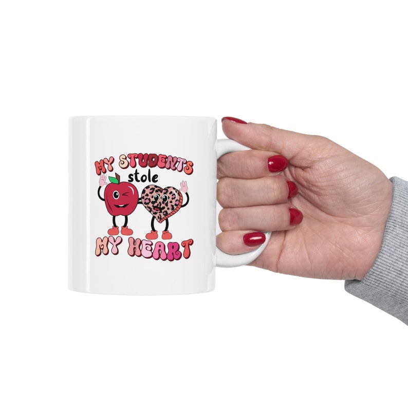 I Teach The Cutest Little Valentines, Personalized Gift For Teachers, Retro Valentines Mug, Teacher Valentines Mug