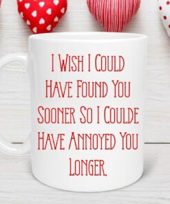 I Wish I Could Have Found You Sooner So Funny Valentine's Day Mug, Girlfriend Mug, Boyfriend Gift, Valentine's Day Mugs