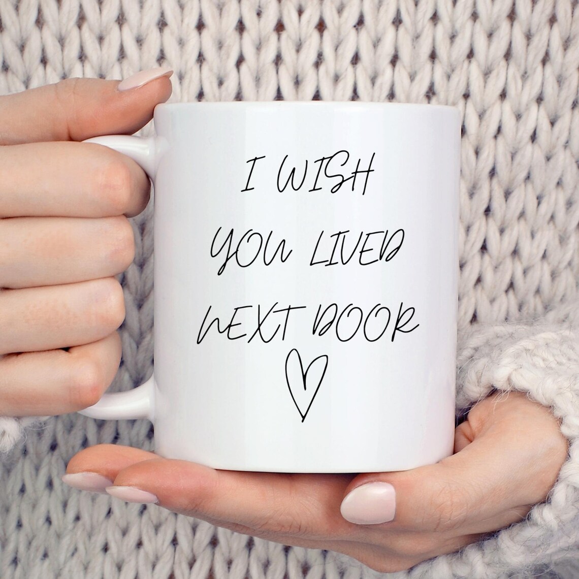 I Wish You Lived Next Door Coffee Mug - Going Away Gift for Besties, Moving Away Mug, and BFF - Image 2