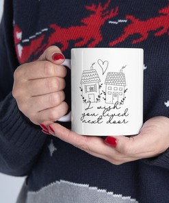 I Wish You Lived Next Door Mug - Best Friend Gift, Sister Gift, Long Distance Mug, and Bestie Birthday Coffee Mug