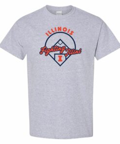 Illinois Fighting Illini Baseball Field - NCAA University Shirt Sweatshirt Pullover Hoodie Reprinted Full Color Full Size