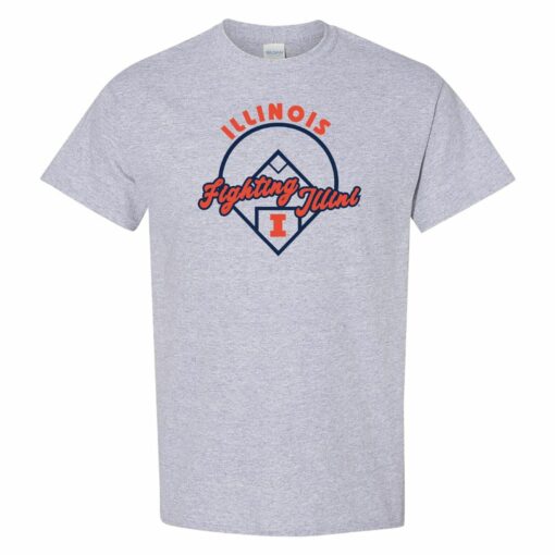 Illinois Fighting Illini Baseball Field - NCAA University Shirt Sweatshirt Pullover Hoodie Reprinted Full Color Full Size