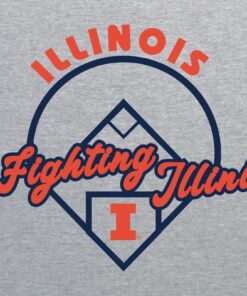 Illinois Fighting Illini Baseball Field - NCAA University Shirt Sweatshirt Pullover Hoodie Reprinted Full Color Full Size