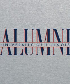 Illinois Fighting Illini Classic Alumni Shirt Sweatshirt Pullover Hoodie Reprinted Full Color Full Size