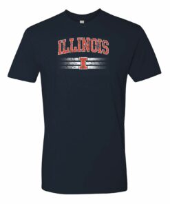 Illinois Fighting Illini Dynasty Logo - NCAA University Shirt Sweatshirt Pullover Hoodie Reprinted Full Color Full Size