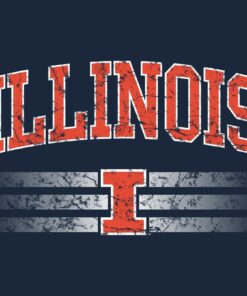 Illinois Fighting Illini Dynasty Logo - NCAA University Shirt Sweatshirt Pullover Hoodie Reprinted Full Color Full Size