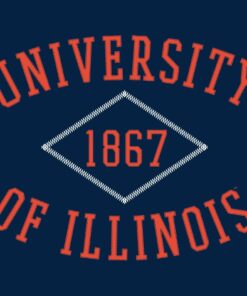 Illinois Fighting Illini Stitch Arch Shirt Sweatshirt Pullover Hoodie Reprinted Full Color Full Size