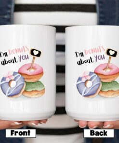 Im Donuts About You Mug, Valentines Day Gift, Couples Unisex Gift, Donuts Gift, Large Mug, Donuts And Coffee, Vuedelavie