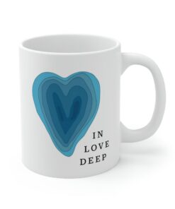 In Love Deep Mug, Funny Valentine Gift, Lake Blue, Coffee Mug, Coffee Lover Gift, Lake Lover, Valentines Day Gifts For Him