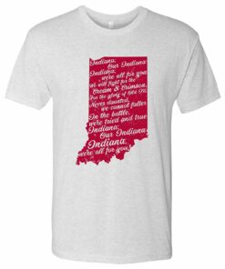 Indiana Hoosiers Fight Song Licensed Unisex Triblend Shirt Sweatshirt Pullover Hoodie Reprinted Full Color Full Size