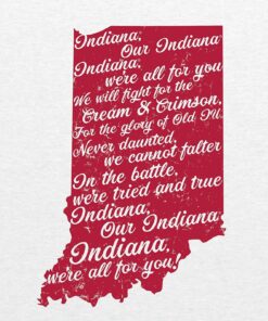 Indiana Hoosiers Fight Song Licensed Unisex Triblend Shirt Sweatshirt Pullover Hoodie Reprinted Full Color Full Size