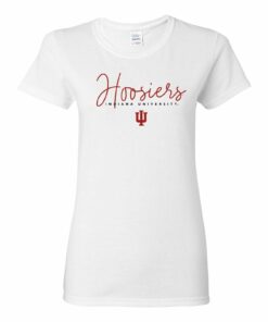 Indiana Hoosiers Thin Script Shirt Sweatshirt Pullover Hoodie Reprinted Full Color Full Size