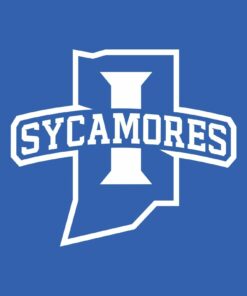 Indiana State Sycamores Primary Logo Shirt Sweatshirt Pullover Hoodie Reprinted Full Color Full Size