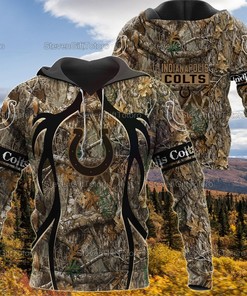 Indianapolis Colts Hunting Nfl 3D All Over Print Zip Up Hoodie Option