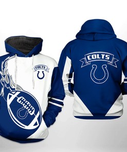 Indianapolis Colts Nfl Classic 3D All Over Print Zip Up Hoodie Option