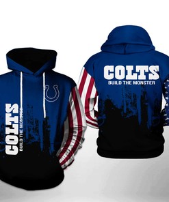 Indianapolis Colts Nfl Team Us 3D All Over Print Zip Up Hoodie Option
