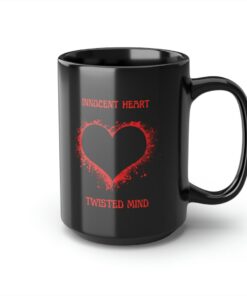 Innocent Heart Twisted Mind Funny Valentines Mug, Unique Valentines Day Gift