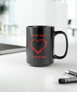 Innocent Heart Twisted Mind Funny Valentines Mug, Unique Valentines Day Gift