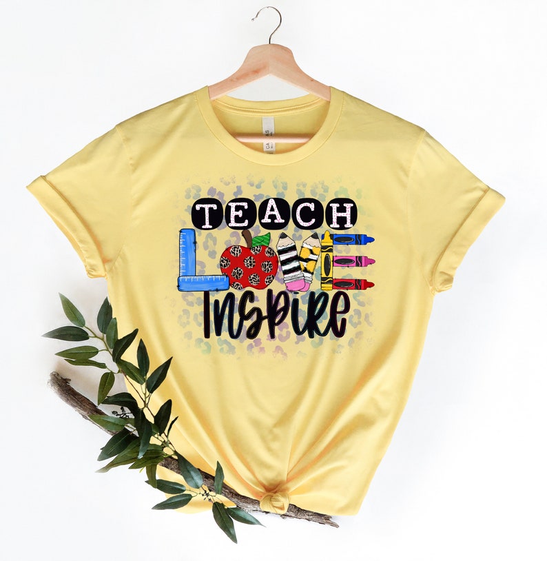 Inspirational Teacher Shirts, Teach Love Inspire Shirt, Back To School Shirt, First Grade Teacher Shirts Valentine Gifts - Image 4
