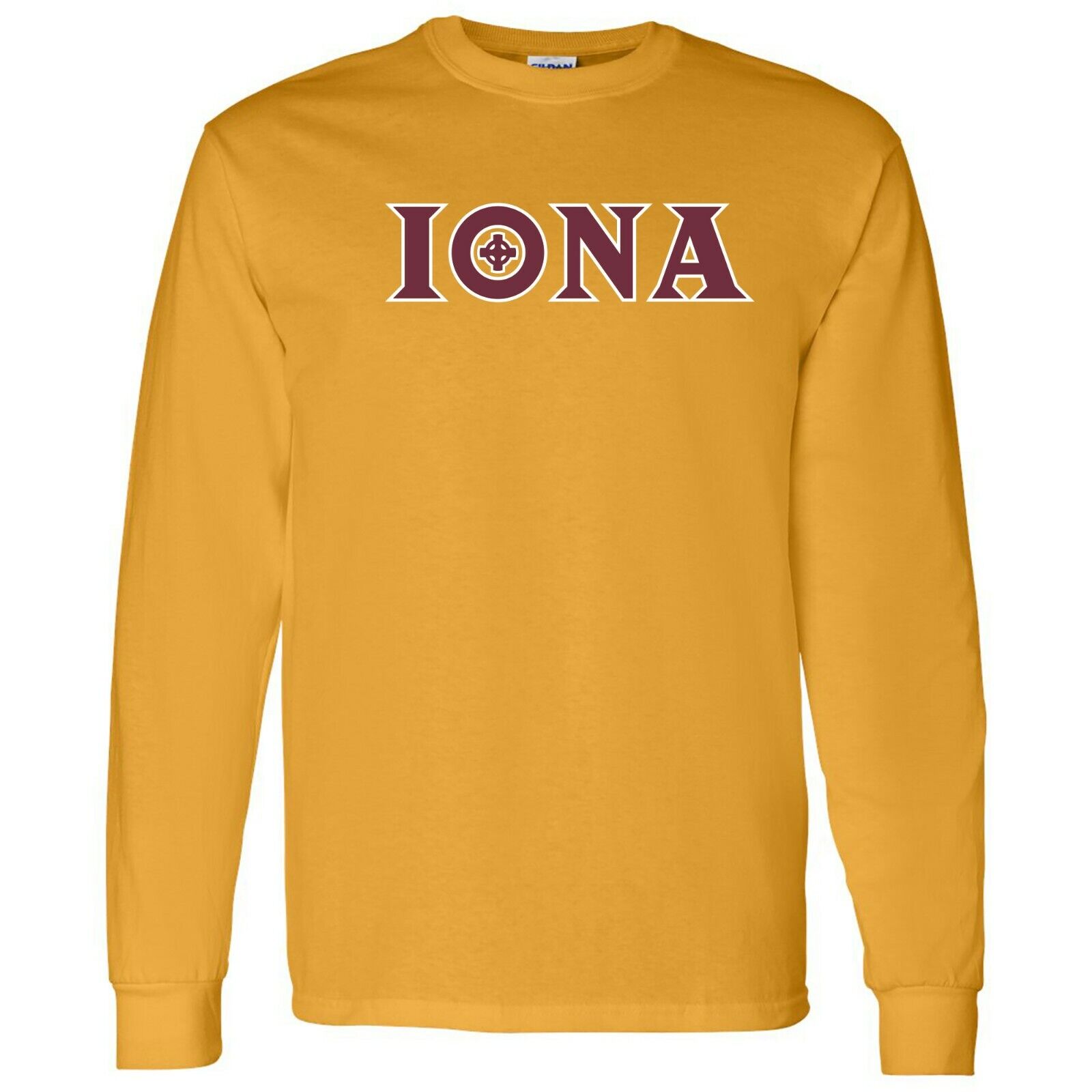 Iona University Gaels Secondary Logo Shirt Sweatshirt Pullover Hoodie Reprinted Full Color Full Size