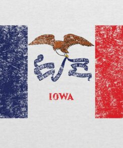 Iowa Flag State Pride Premium Triblend Mens Shirt Sweatshirt Pullover Hoodie Reprinted Full Color Full Size