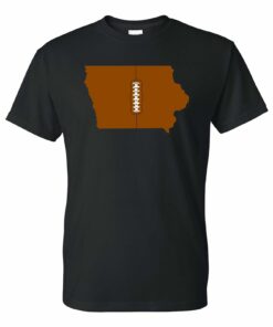 Iowa Football State Shape - Hometown Pride Shirt Sweatshirt Pullover Hoodie Reprinted Full Color Full Size