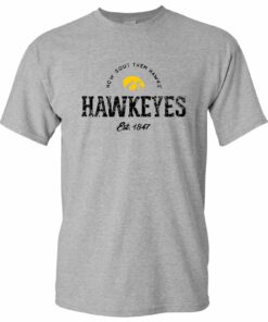 Iowa Hawkeyes Established Arch Logo Licensed Shirt Sweatshirt Pullover Hoodie Reprinted Full Color Full Size