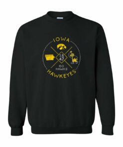 Iowa Hawkeyes Identity Stamp Shirt Sweatshirt Pullover Hoodie Reprinted Full Color Full Size