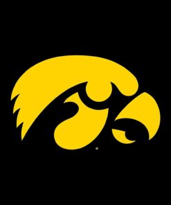 Iowa Hawkeyes Primary Logo Licensed Shirt Sweatshirt Pullover Hoodie Reprinted Full Color Full Size