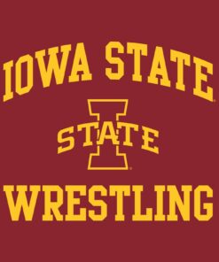 Iowa State Cyclones Arch Logo Wrestling Shirt Sweatshirt Pullover Hoodie Reprinted Full Color Full Size