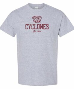 Iowa State Cyclones Established Arch Logo Unisex Shirt Sweatshirt Pullover Hoodie Reprinted Full Color Full Size