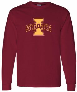 Iowa State Cyclones Primary Logo Licensed Shirt Sweatshirt Pullover Hoodie Reprinted Full Color Full Size