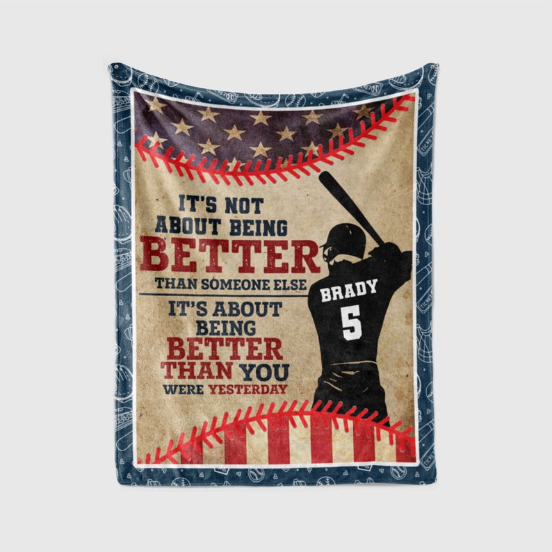 It'S Not About Being Better Blanket, Gift Ideas For Baseball Player, Baseball'S Lover Gift.